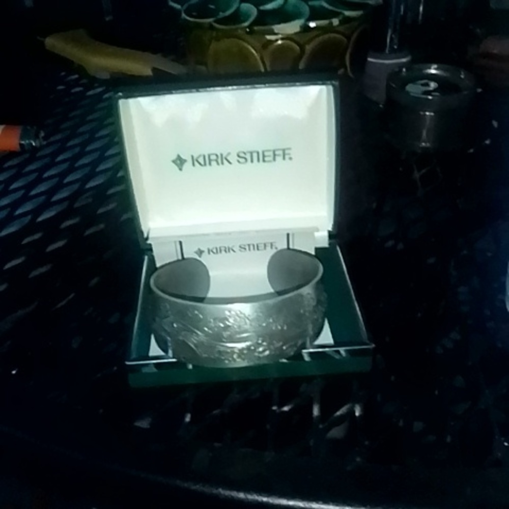Kirk Stieff pewter cuff bracelet